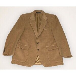 SansABelt Camel Hair Men’s 44 Suit Jacket‎ Sport Coat Beige